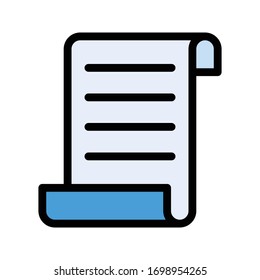 document vector flat color icon 