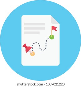 document vector flat color icon