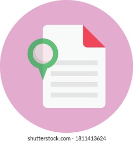 document vector flat color icon