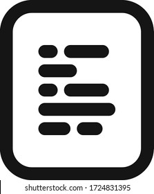 document vector flat line simple icon