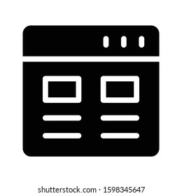 document vector glyph flat icon 