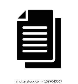 document vector glyph flat icon