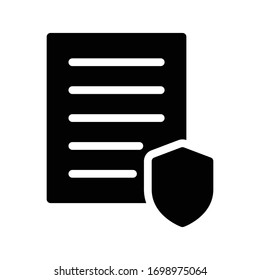 document vector glyph flat icon 