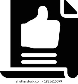 document vector glyph flat icon