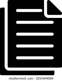 document vector glyph flat icon