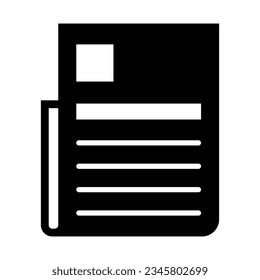 Document Vector Glyph Icon For Personal And Commercial Use.
