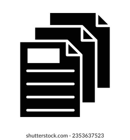 Document Vector Glyph Icon For Personal And Commercial Use.
