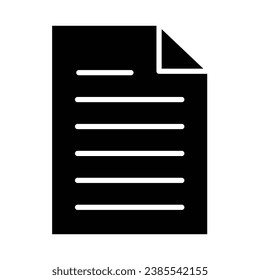 Document Vector Glyph Icon For Personal And Commercial Use.
