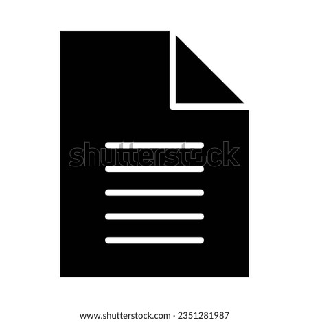 Document Vector Glyph Icon For Personal And Commercial Use.
