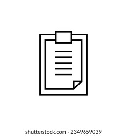Document Vector icon for Advertisement. Suitable for books, stores, shops. Editable stroke in minimalistic outline style. Symbol for design 