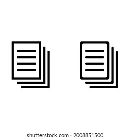Document vector icon for apps and web sites