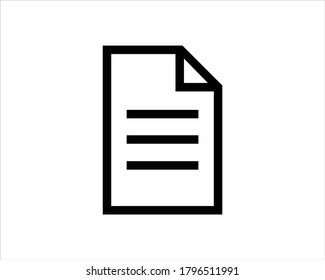 Document vector icon for apps and websites