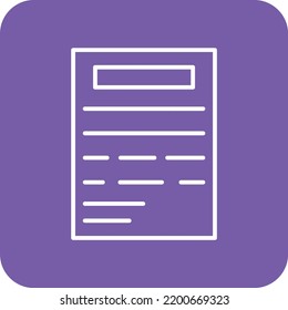 Document vector icon. Can be used for printing, mobile and web applications.