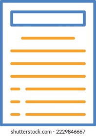 Document vector icon. Can be used for printing, mobile and web applications.