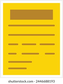 Document vector icon. Can be used for printing, mobile and web applications.