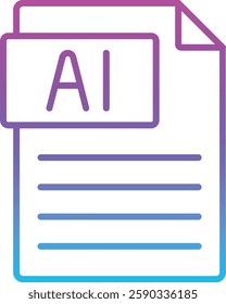 Document vector icon. Can be used for printing, mobile and web applications.