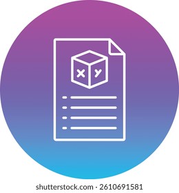 Document vector icon. Can be used for printing, mobile and web applications.