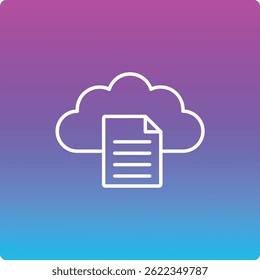 Document vector icon. Can be used for printing, mobile and web applications.