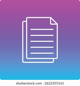 Document vector icon. Can be used for printing, mobile and web applications.