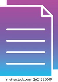 Document vector icon. Can be used for printing, mobile and web applications.