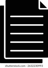 Document vector icon. Can be used for printing, mobile and web applications.