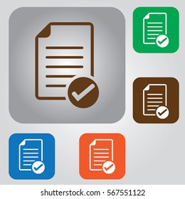 Document Vector Icon. Contract document icon.