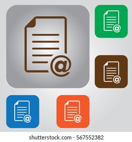 Document Vector Icon. Contract document icon.