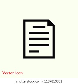 Document vector Icon, Vector EPS 10 illustration style