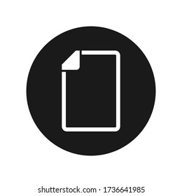 Document vector icon. File icon isolated on white background. Note paper icon. 
