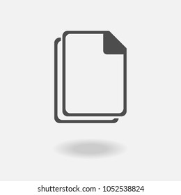 Document vector icon. Illustration isolated for graphic and web design.