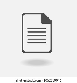 Document vector icon. Illustration isolated for graphic and web design.