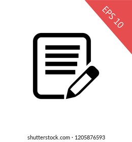Document vector icon. Illustration isolated for graphic and web design. EPS 10, Premium
