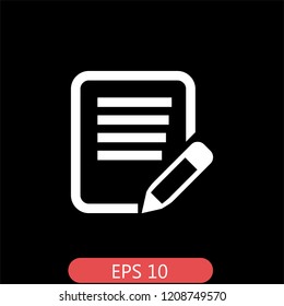 Document vector icon. Illustration isolated for graphic and web design. EPS 10, Premium