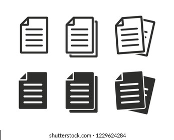 Document vector icon. Illustration isolated for graphic and web design