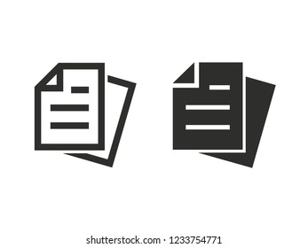 Document vector icon. Illustration isolated for graphic and web design