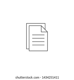 Document vector icon. Illustration isolated for graphic and web design. paper sheets