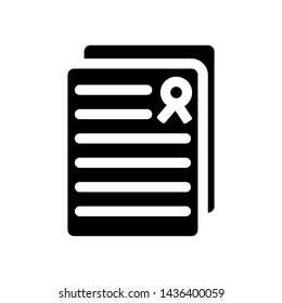 Document vector icon. Illustration isolated for graphic and web design.