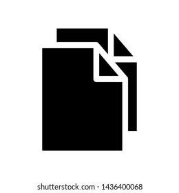 Document vector icon. Illustration isolated for graphic and web design.