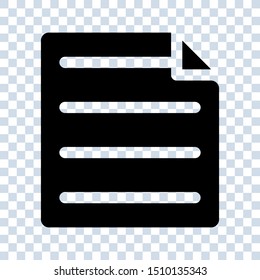 Document vector icon. Illustration isolated for graphic and web design.