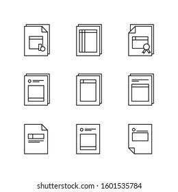 Document vector icon. Illustration isolated for graphic and web design
