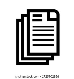Document vector icon. Illustration isolated for graphic and web design.vector illustration eps10
