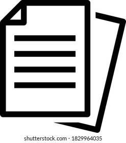 Document vector icon. Illustration isolated for graphic and web design.