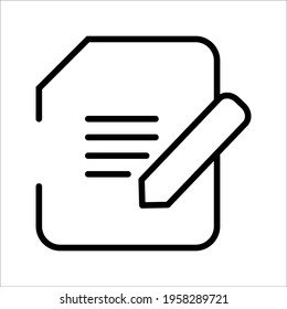 Document vector icon. Illustration isolated for graphic and web design.