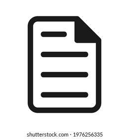 Document vector icon. Illustration isolated for graphic and web design. Color editable