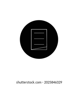Document vector icon. Illustration isolated for graphic and web design.
