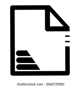 Document vector icon. Illustration isolated on a white background. Vector gray sign symbol