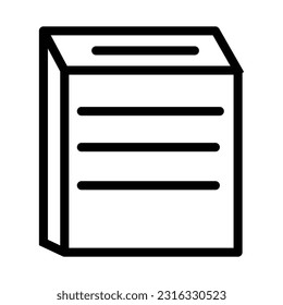 Document vector icon. Illustration isolated for graphic and web design.