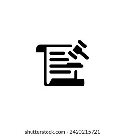 Document vector icon. Illustration isolated for graphic and web design. Isolated Black symbol. Vector illustration on white background. Office note symbol. 