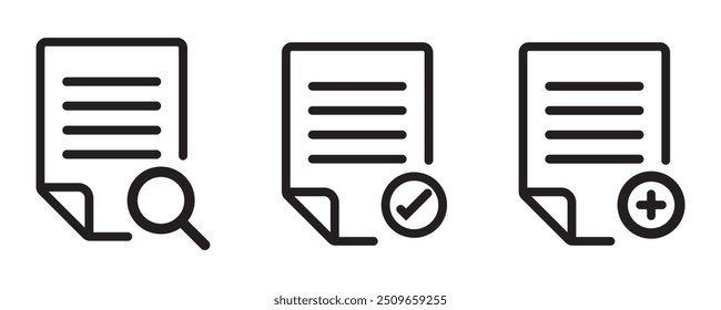 Document vector icon. Illustration isolated for graphic and web design.