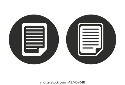 Document    vector icon. Illustration isolated for graphic and web design.